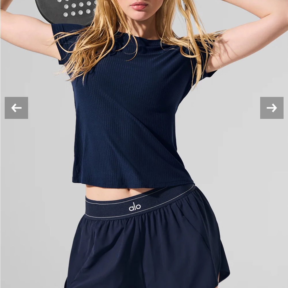 NWT ALO Navy Match Point Short